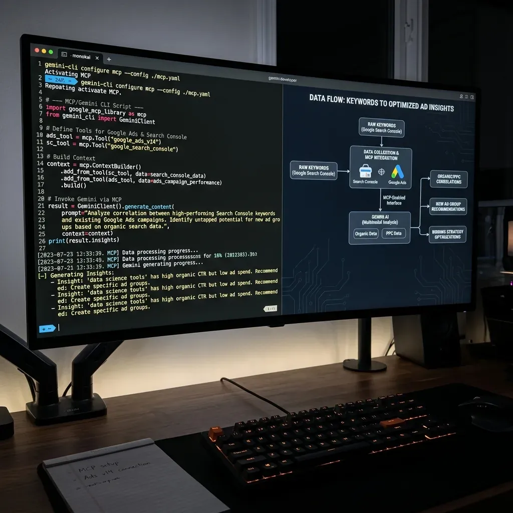 VSI AI-assisted marketing workflow — Gemini CLI and MCP integrated with Google Ads and Search Console