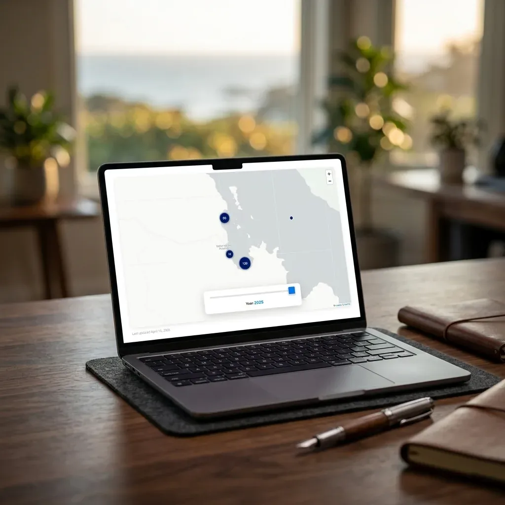 Vermilion Sea Institute interactive whale shark sighting map — Gulf of California tracking visualization